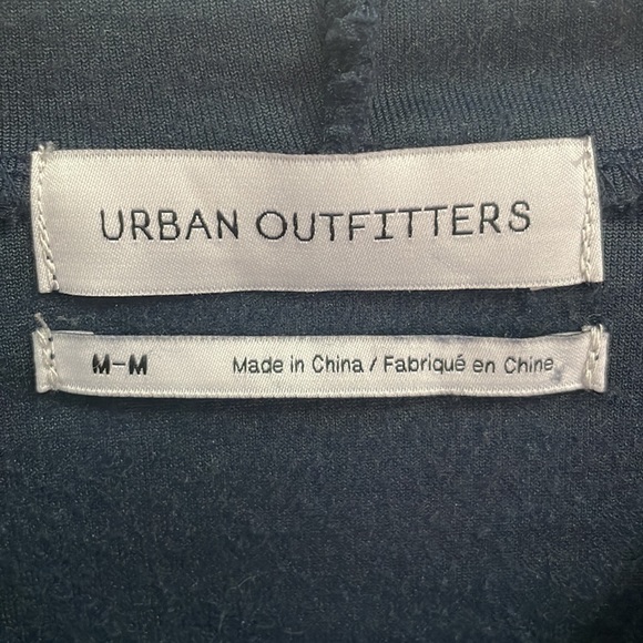 Urban Outfitters Easy Does It Velour Hoodie Sweatshirt - Midnight Blue - Picture 5 of 12